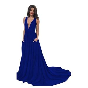 Royal Blue Evening Gown. Brand new. Never worn.